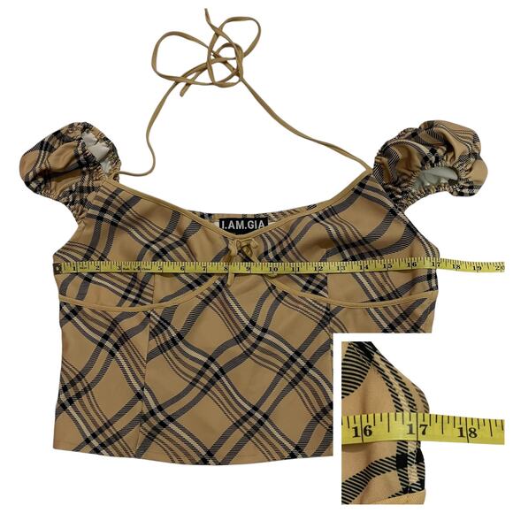 I.AM.GIA Carmel Top - Tan Check - XL - Picture 5 of 14